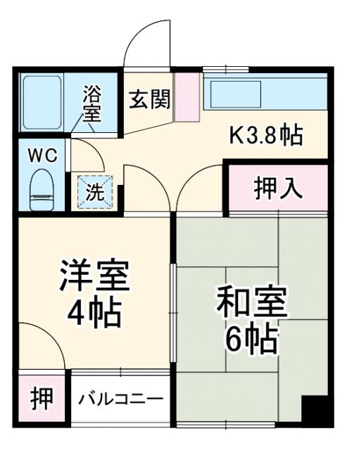 名古屋市南区明治のマンションの間取り