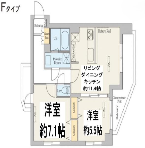 クレストコート綾瀬の間取り