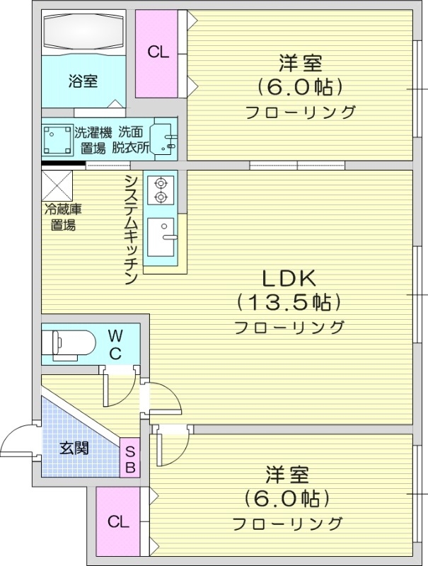 ルシアン元町の間取り