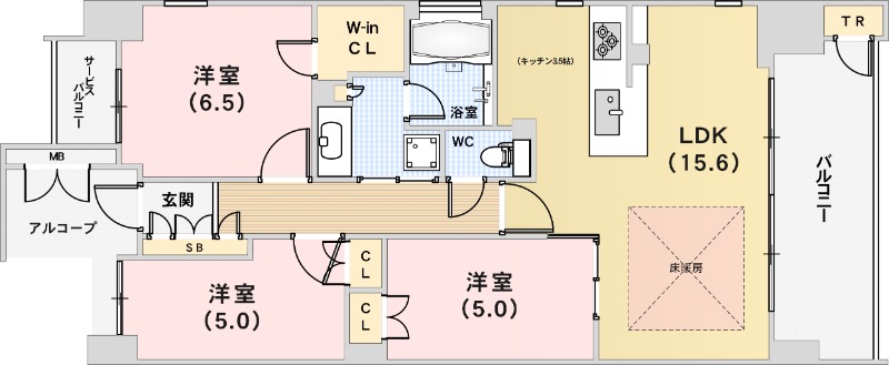 ワコーレシティ神戸元町の間取り