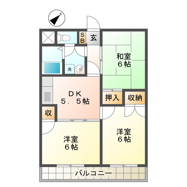 【マンション青山１９８８の間取り】