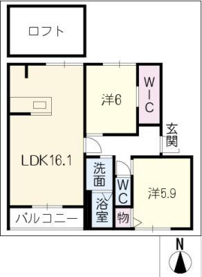 ヒルズ１１０１の間取り