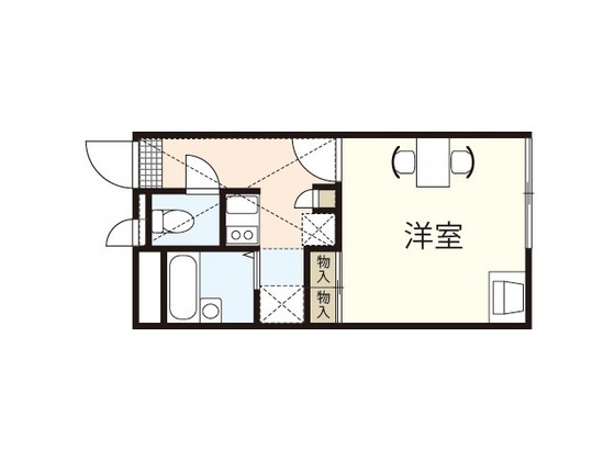 広島市佐伯区三筋のアパートの間取り