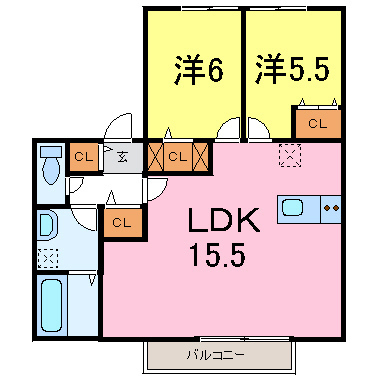 ヴェルドミールIIの間取り