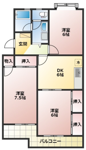 ソレイユIの間取り