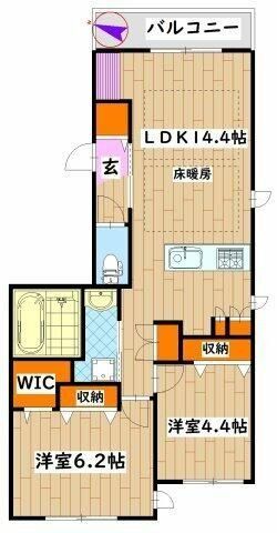 川崎市川崎区浅田のマンションの間取り