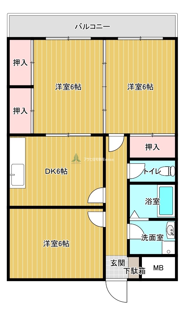 グランドール広見の間取り