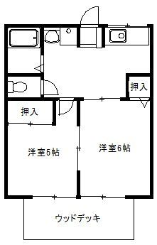 水戸市青柳町のアパートの間取り