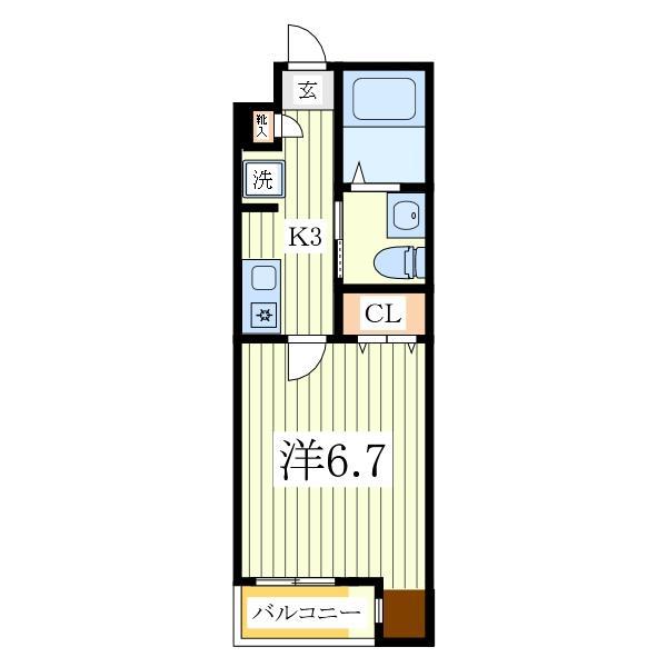 柏市北柏のアパートの間取り