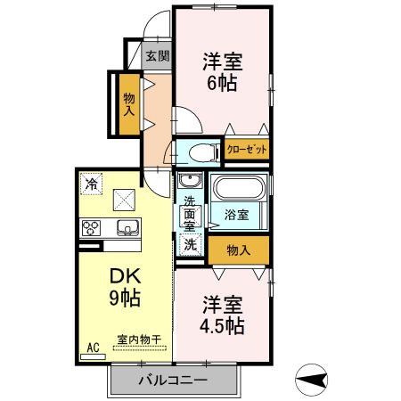 グリーンパーク市原B棟の間取り