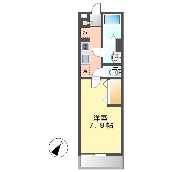 名古屋市西区平中町のアパートの間取り