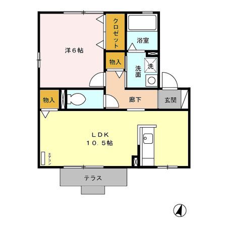 名古屋市中川区本前田町のアパートの間取り