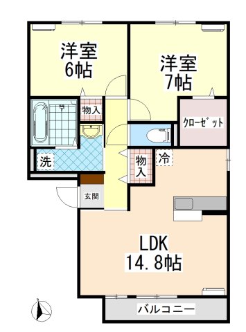 セレーノ壱番館の間取り