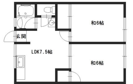 姫路市手柄のアパートの間取り