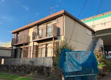 姫路市手柄のアパートの建物外観