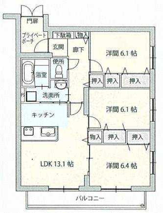 ジュエリーマンションブリリアントの間取り