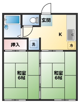 ハイツ竹中の間取り