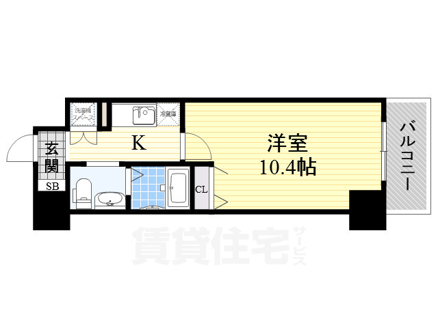 堺市堺区北花田口町のマンションの間取り