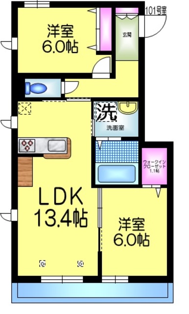 メゾン　ファミーユの間取り