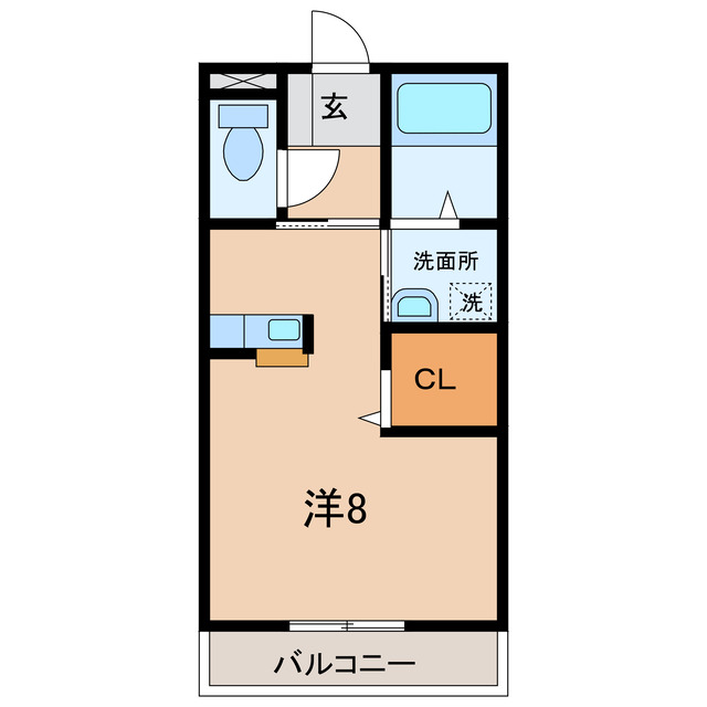 西尾市八ツ面町のアパートの間取り