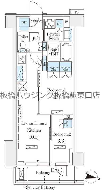 ロイヤルパークス赤羽サウスの間取り