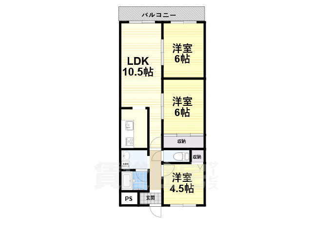 メゾン東中の間取り