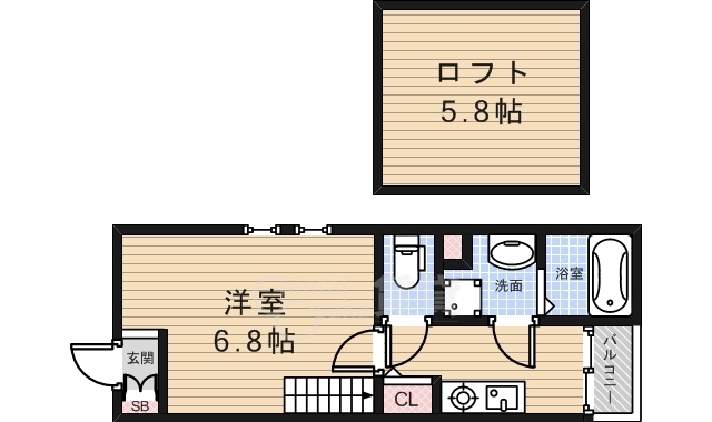 阪急箕面線 箕面駅 徒歩9分 2階建 築10年の間取り写真