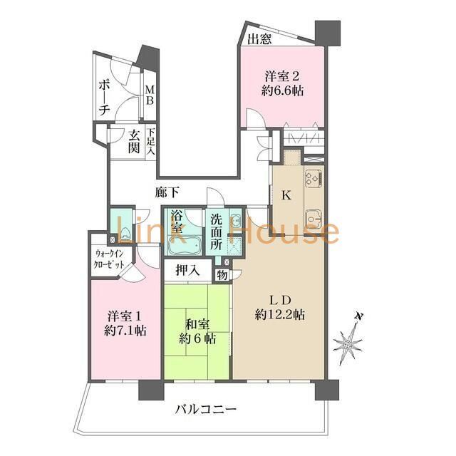 都営新宿線 大島駅 徒歩18分 14階建 築31年の間取り写真