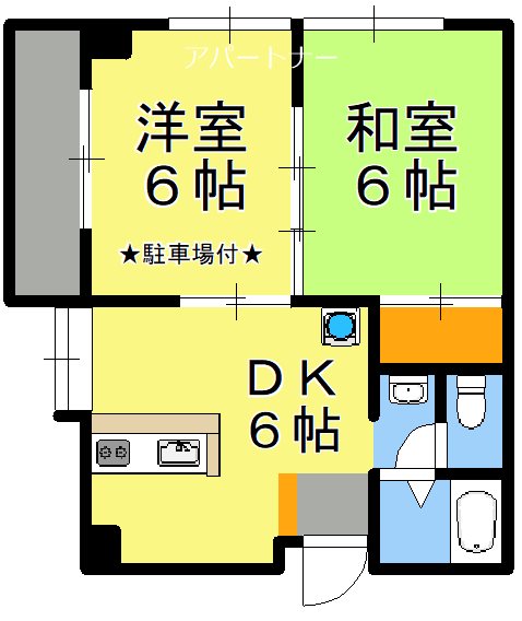 【鹿児島市田上のマンションの間取り】