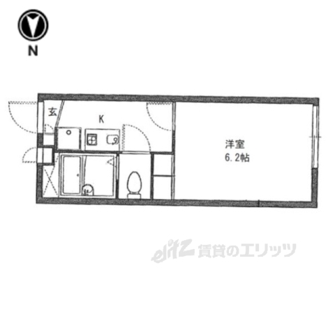 生駒郡三郷町城山台のアパートの間取り