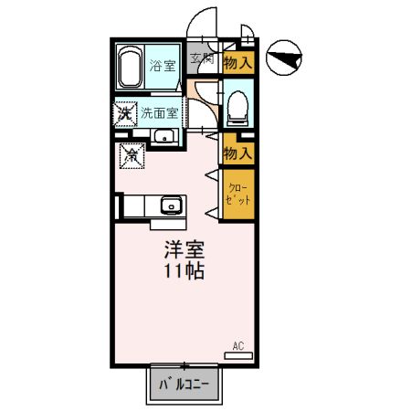 富山県富山市藤木（アパート）の賃貸物件の間取り