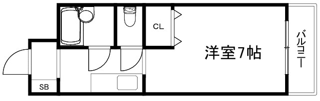 京都市上京区上御霊馬場町のマンションの間取り