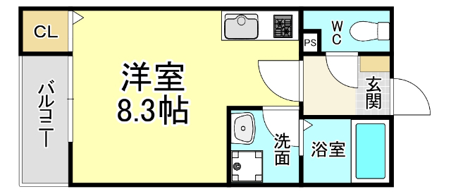 北九州市戸畑区沢見のアパートの間取り