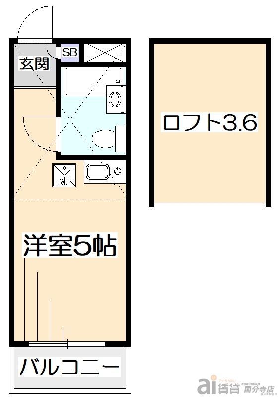 国分寺市本多のアパートの間取り