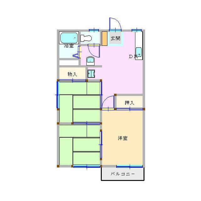 小田原市早川のアパートの間取り