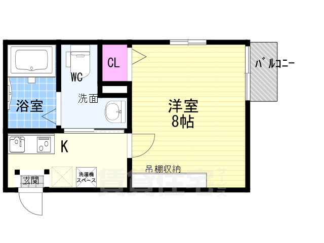 京都市上京区西橋詰町のマンションの間取り