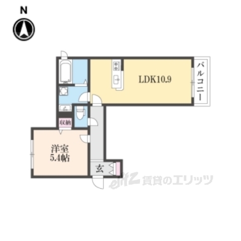 生駒市山崎新町のマンションの間取り