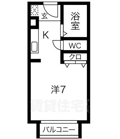 茨木市沢良宜浜のアパートの間取り