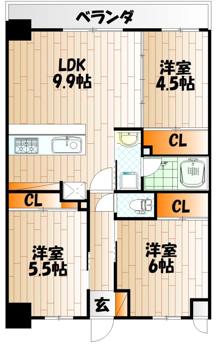 コンダクトレジデンスSHIMOJONOの間取り