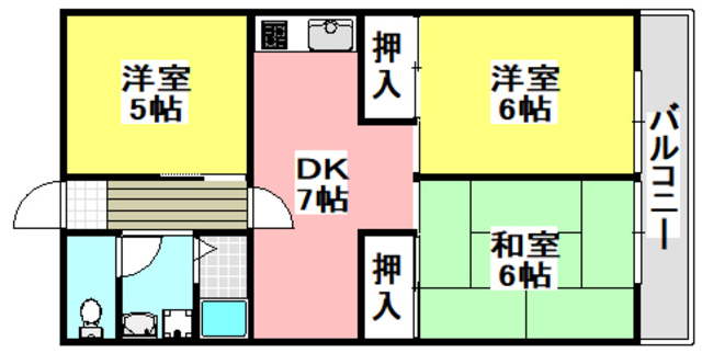 グリーンヒルパートIの間取り