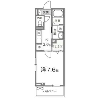 【高崎市高関町のアパートの間取り】