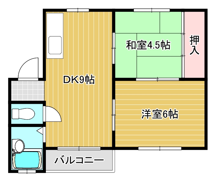 豊中市末広町のマンションの間取り