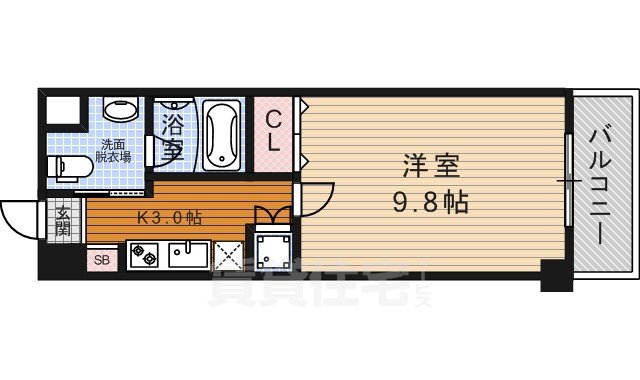 【京都市下京区吉文字町のマンションの間取り】