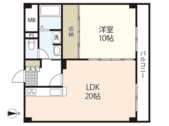 【チサンマンション平和大通りの間取り】