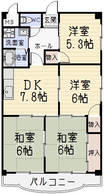 【サンメゾン小牧の間取り】