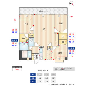 福岡市早良区西新のマンションの間取り