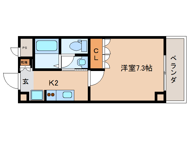 奈良市大宮町のマンションの間取り