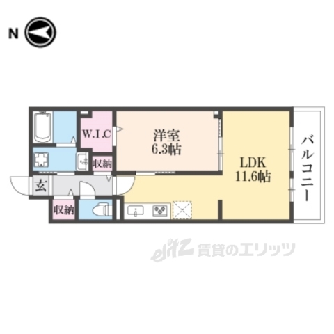 甲賀市水口町水口のアパートの間取り