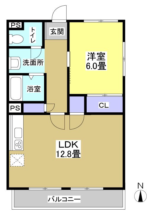 遠鉄ハイツ西ヶ崎G棟の間取り