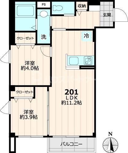 足立区島根のマンションの間取り